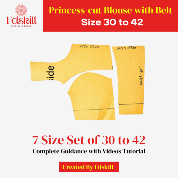 Princes-Cut Blouse with Belt